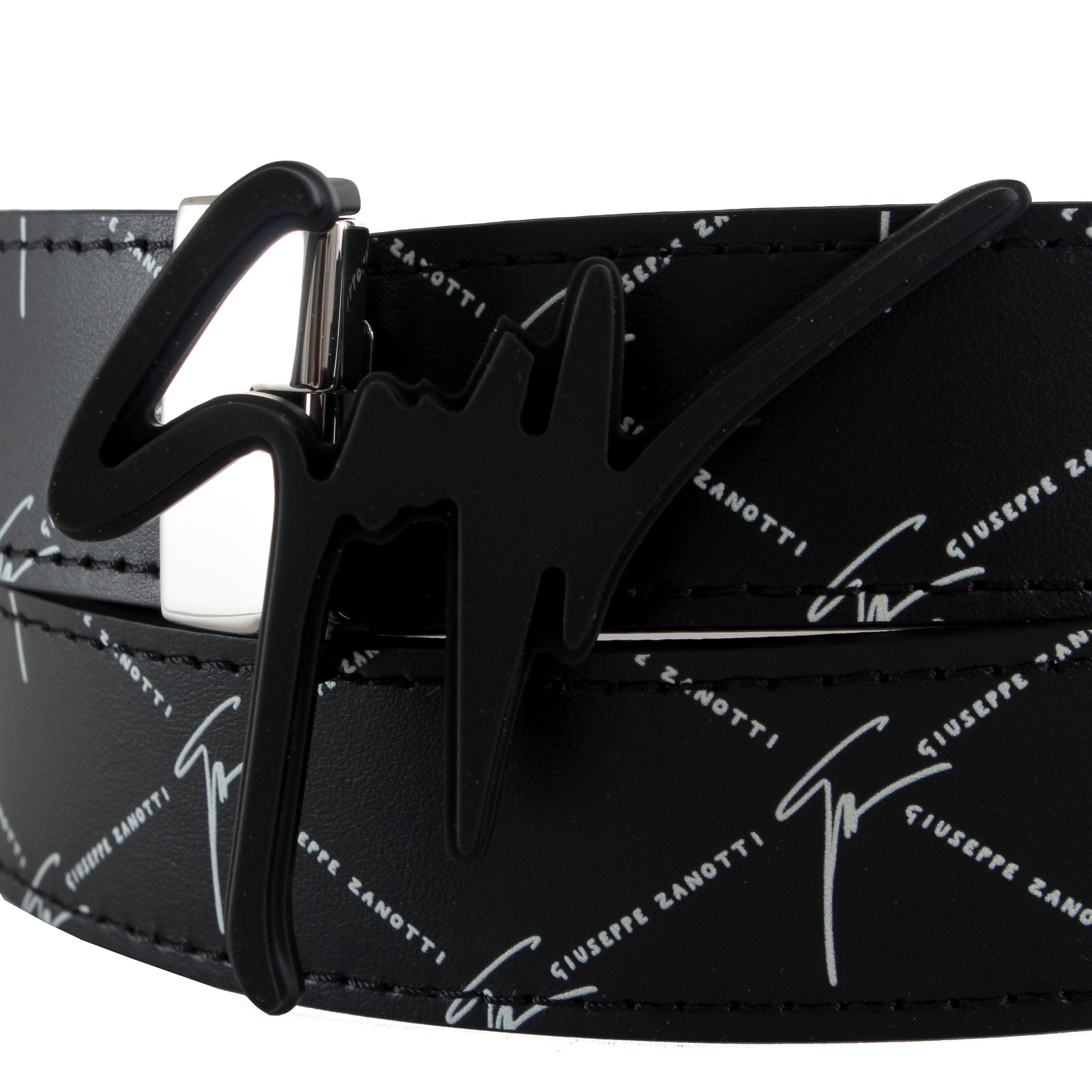 Giuseppe Zanotti Logo Print Belt - Black – view 4 of 4