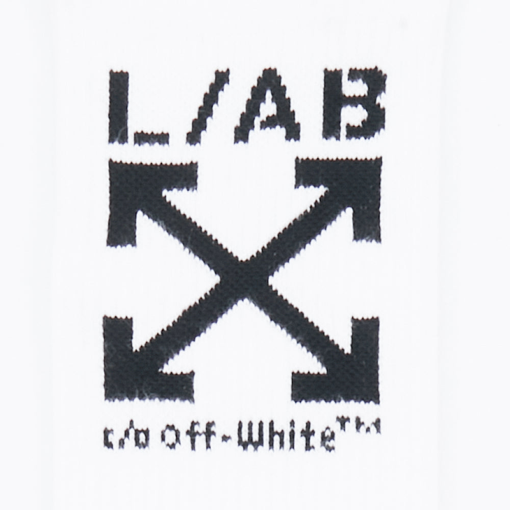 Off-White Clamp Arrows Mid Calf Crew Socks 3-Pack – White