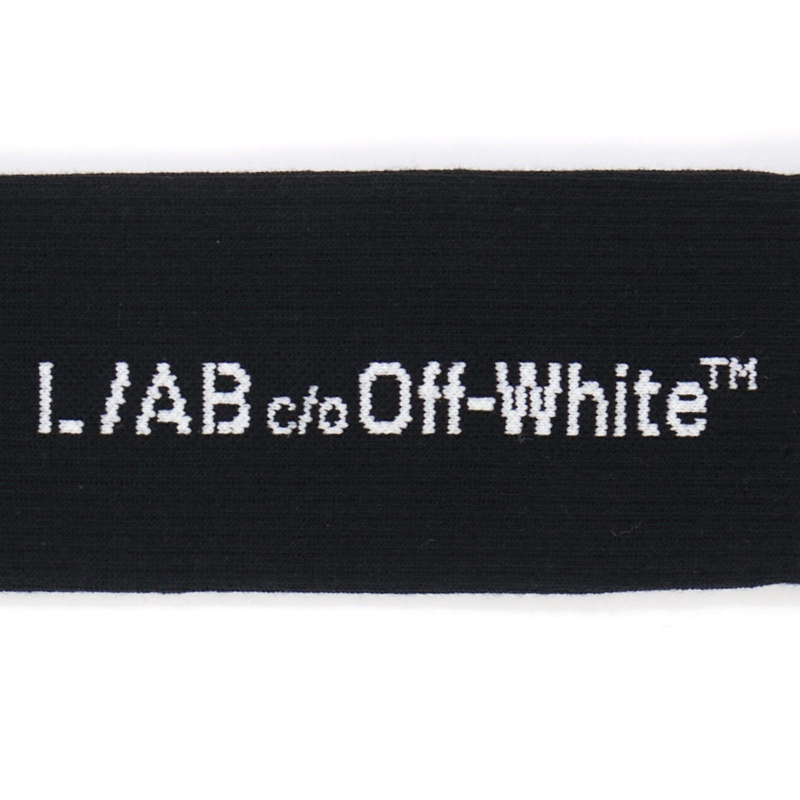 Off-White Horizontal Mid Calf Crew Socks 3-Pack – Black