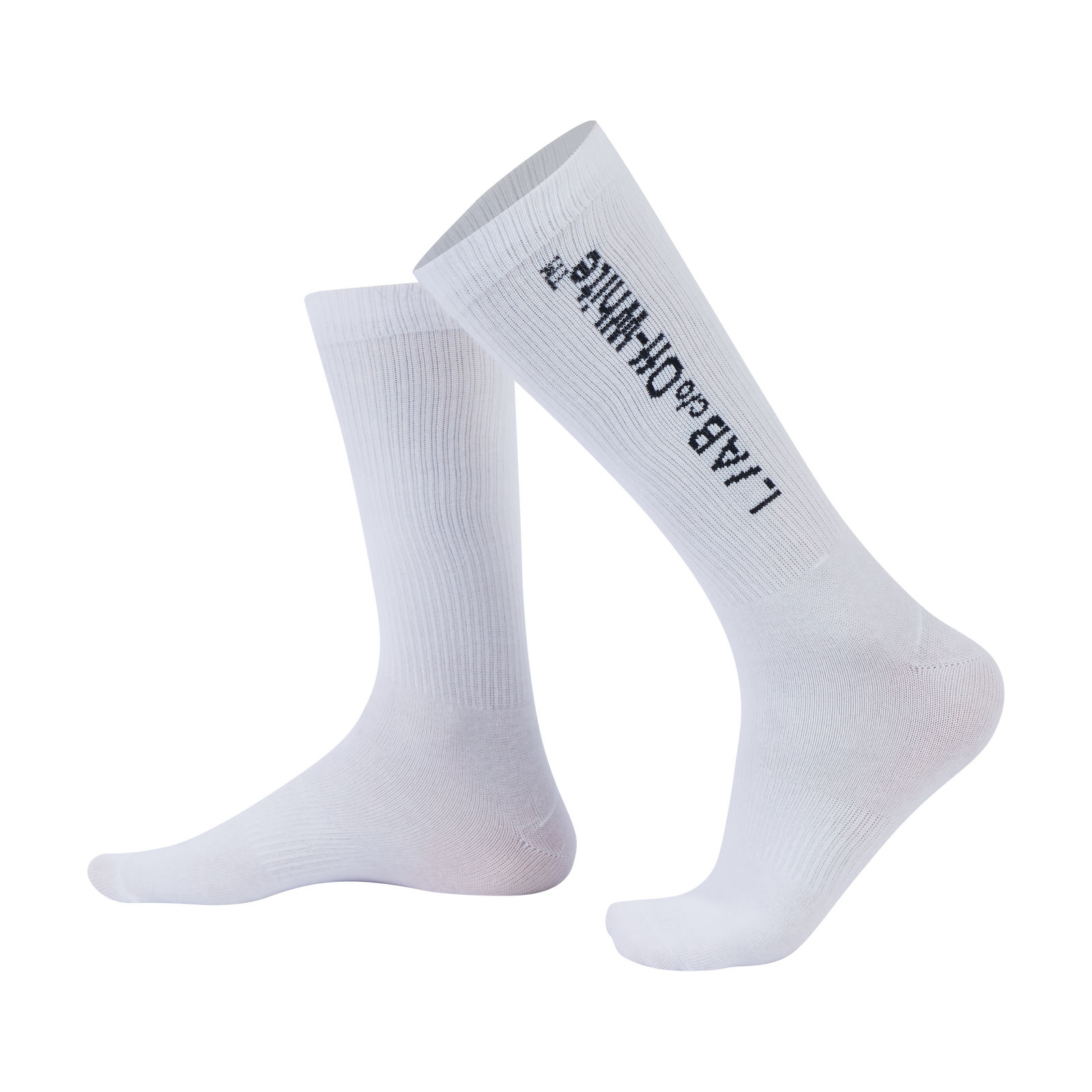 Off-White Horizontal Mid Calf Crew Socks 3-Pack – White