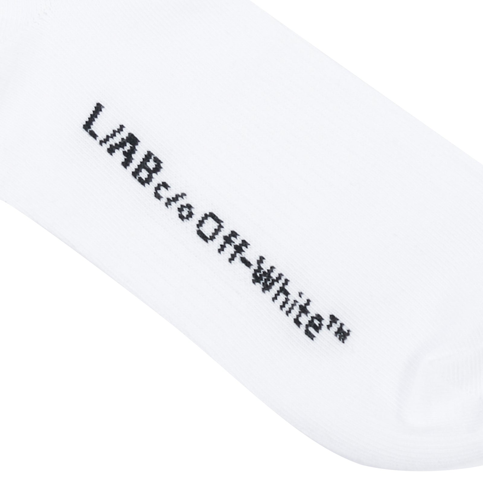 Off-White Horizontal Mid Calf Crew Socks 3-Pack – White