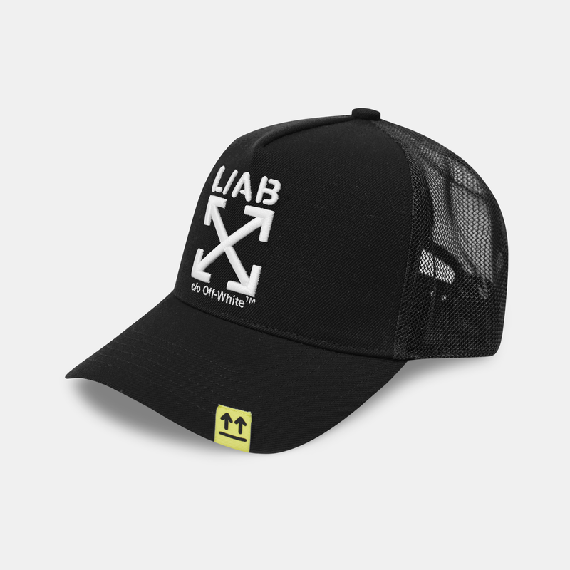 Off-White Clamp Arrows Curved Brim Trucker Cap – Black