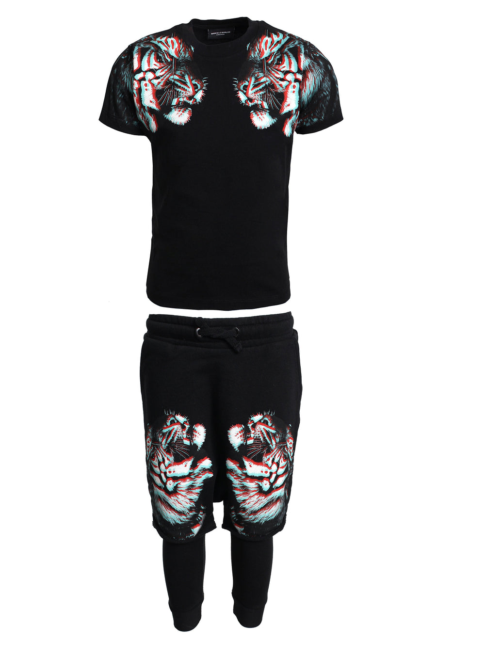 Marcelo Burlon Boys 3D Tiger Pants in black – view 2 of 4