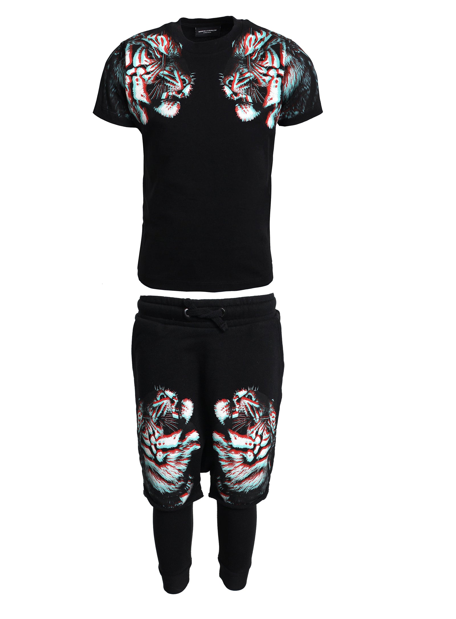 Marcelo Burlon Boys 3D Tiger Pants in black – view 2 of 4