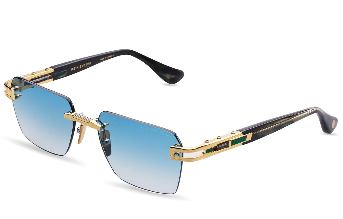 META-EVO ONE// Yellow Gold - Arctic Swirl w/Turquoise to Clear Gradient