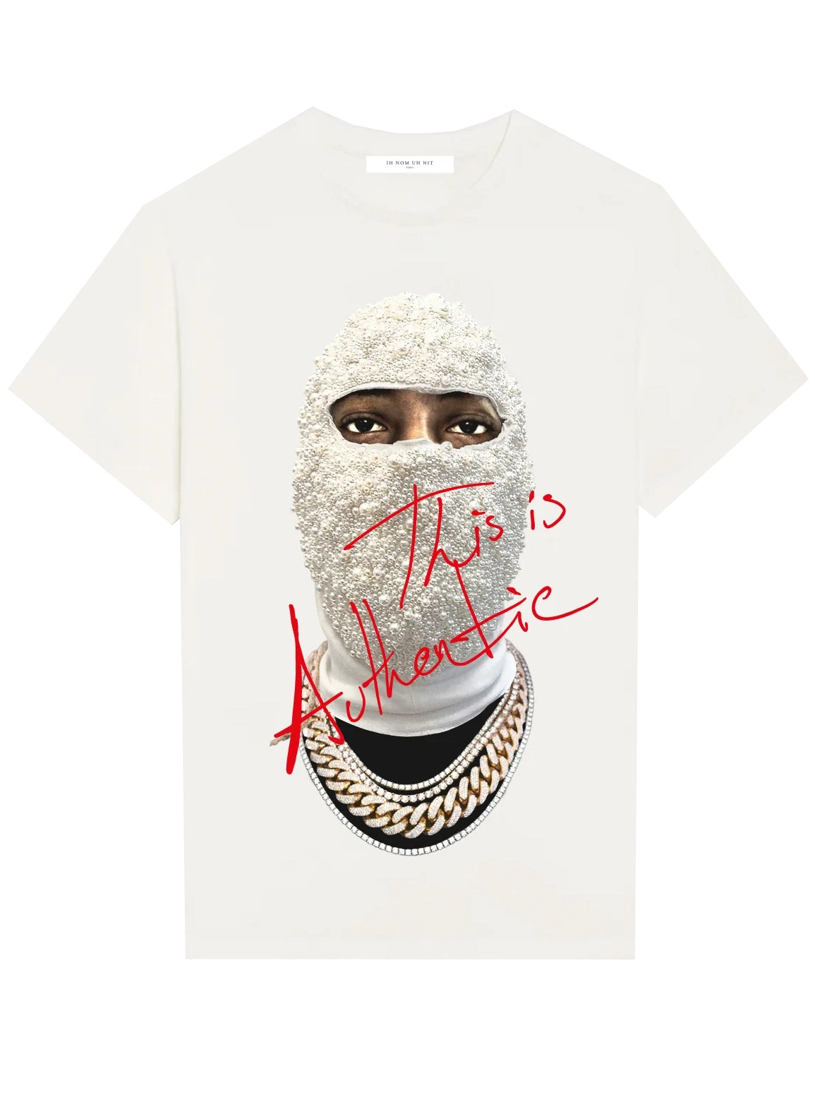 T-SHIRT MASK AUTHENTIC W/ LOGO - OFF WHITE