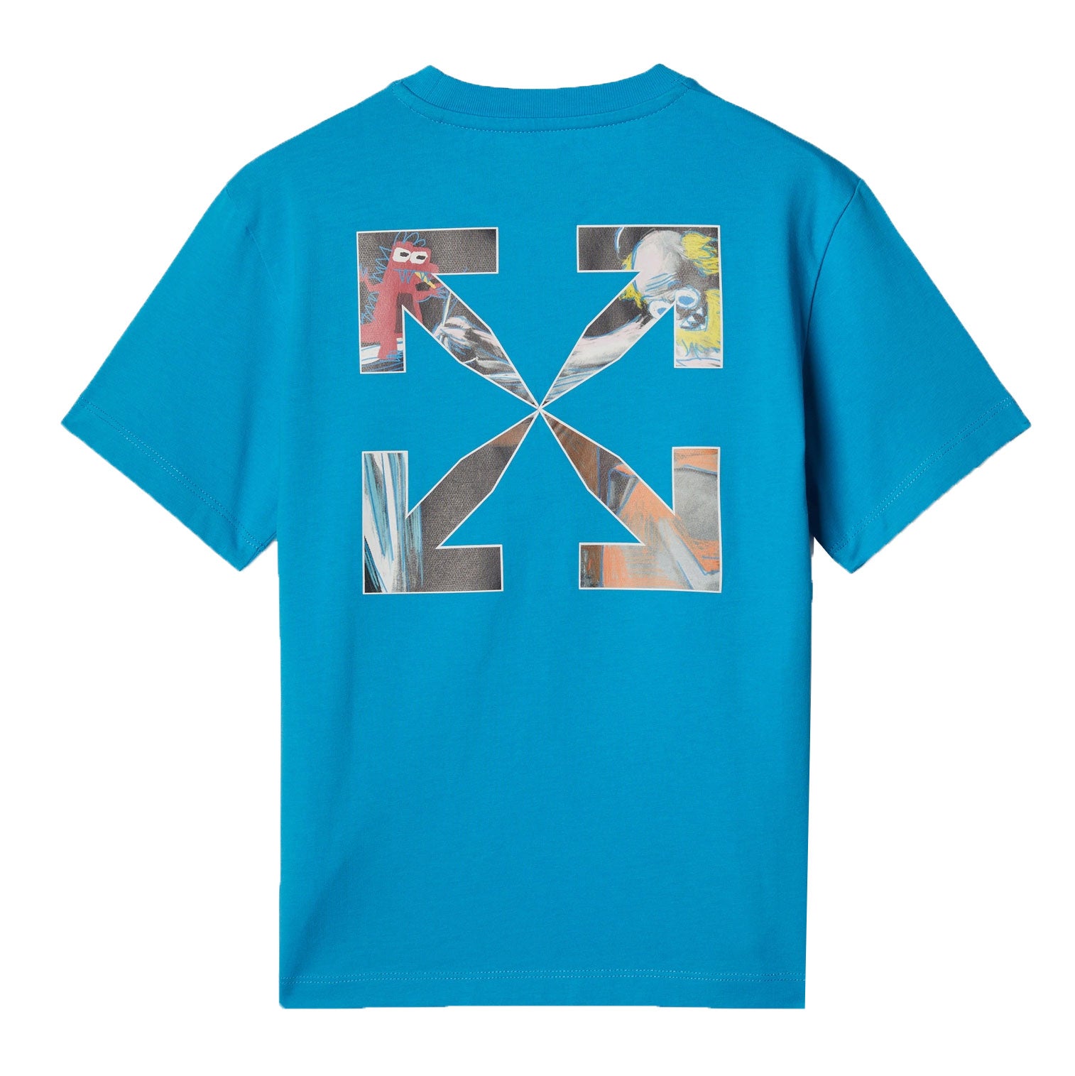 KIDS BALLOONS TEE S/S - BLUE W/ RED