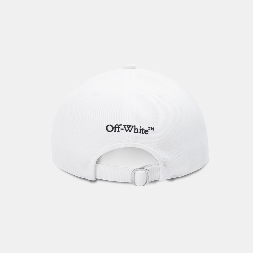 Off-White Arrows Metal Badge Pinch Front Cap – White