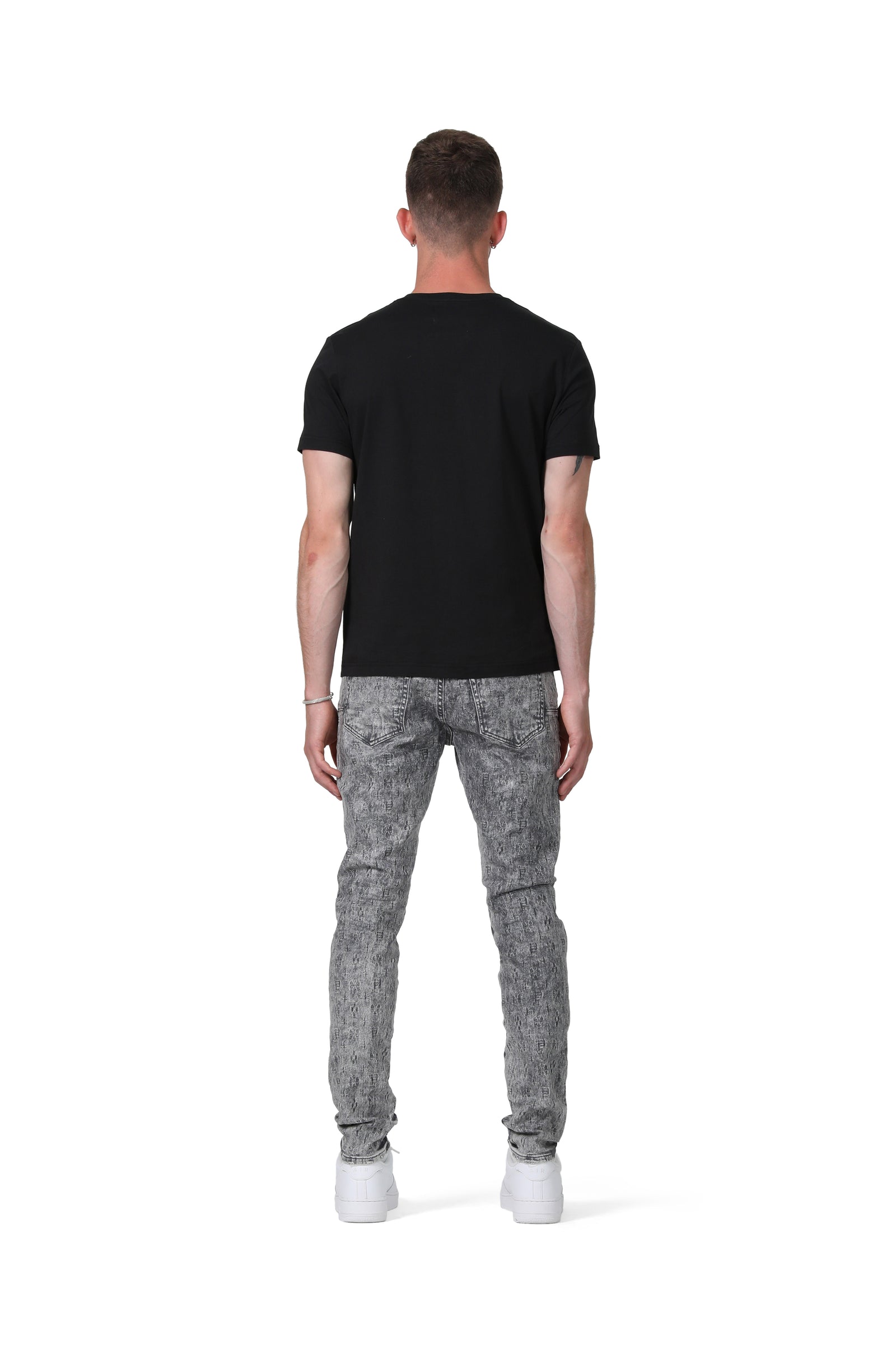 Purple Brand Film Jacquard Denim in light grey – view 4 of 4