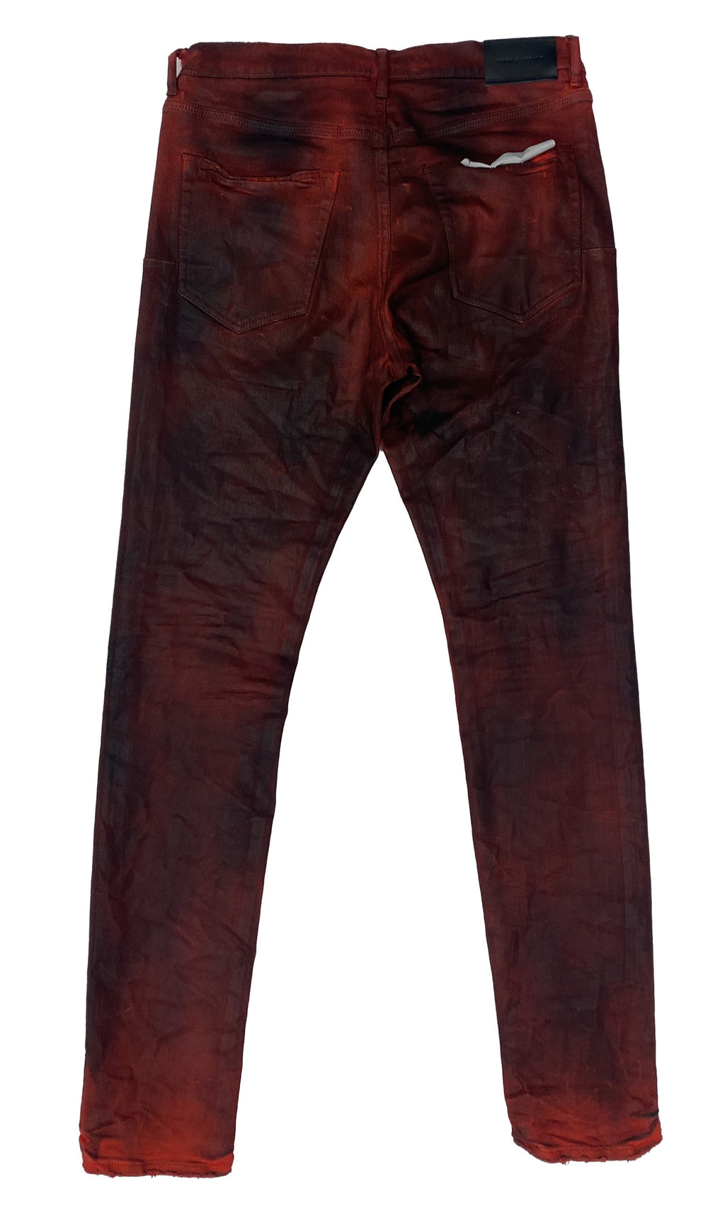 Purple Brand P001 Molten Lava Color Coated Jeans in red – view 2 of 4