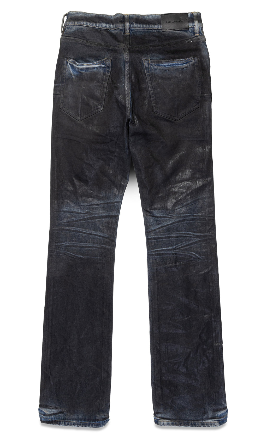 Purple Brand P004 Dirty Coated Flare Jeans in black – view 2 of 2