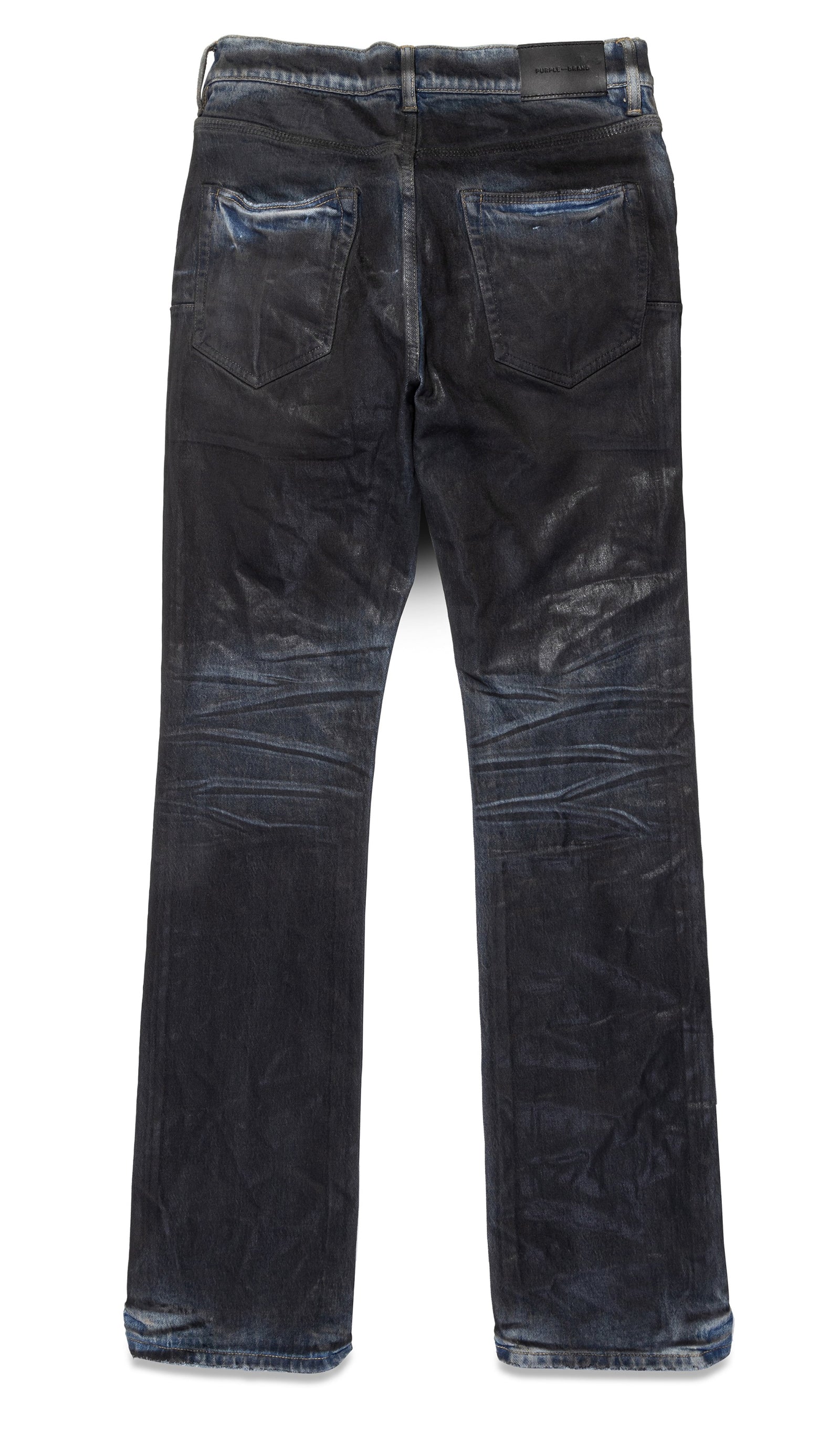 Purple Brand P004 Dirty Coated Flare Jeans in black – view 2 of 2