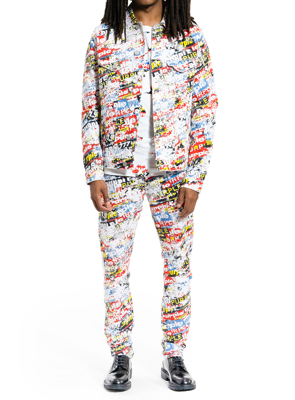 Purple Brand Stickers Denim in multi – view 3 of 4