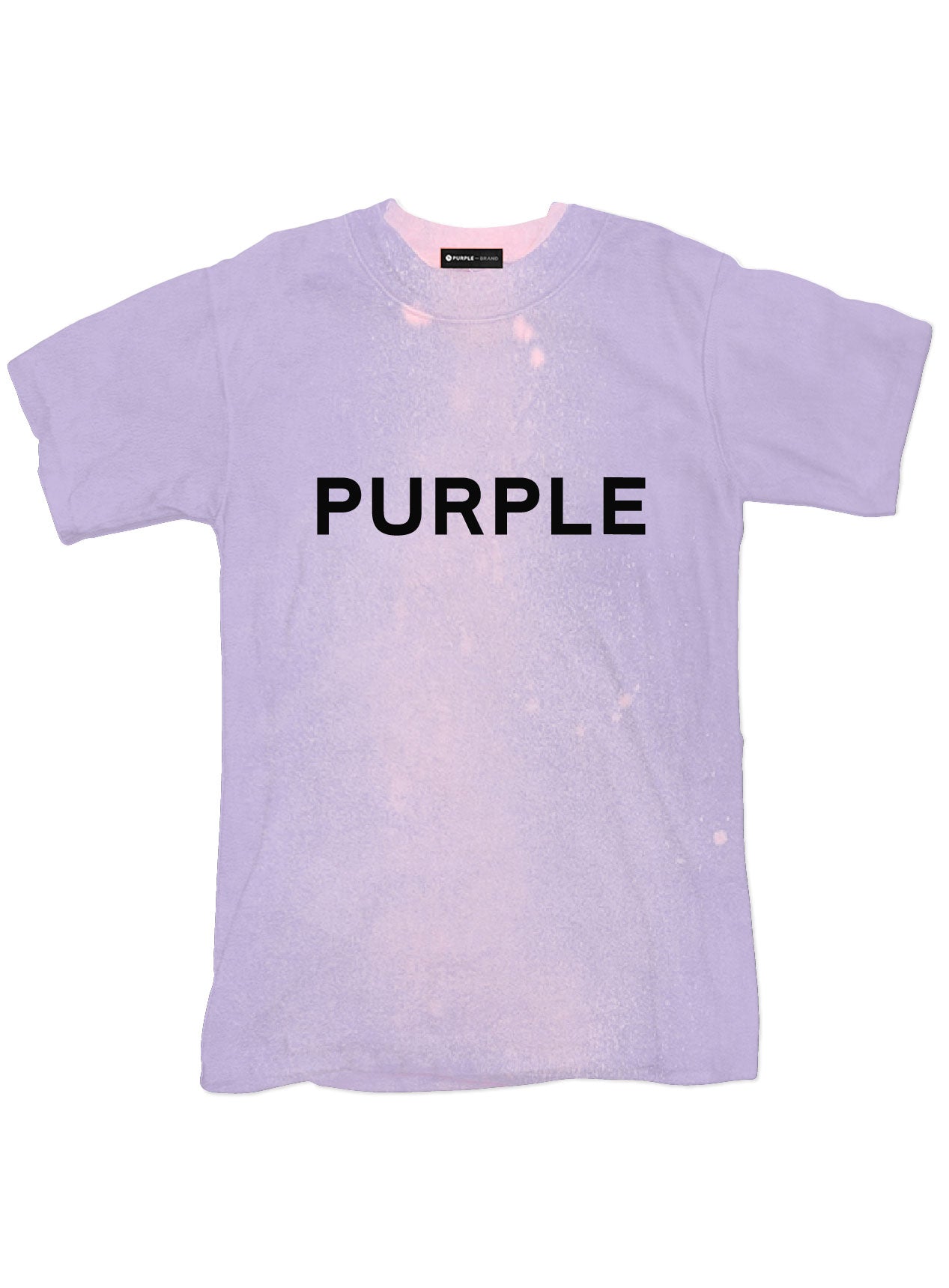 Purple Brand Textured Jersey Inside Out Tee in Lavender – view 1 of 3