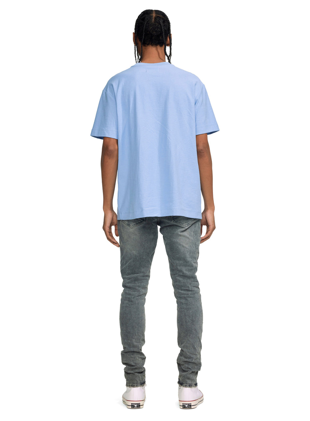 TEXTURED JERSEY SS TEE - BLUE