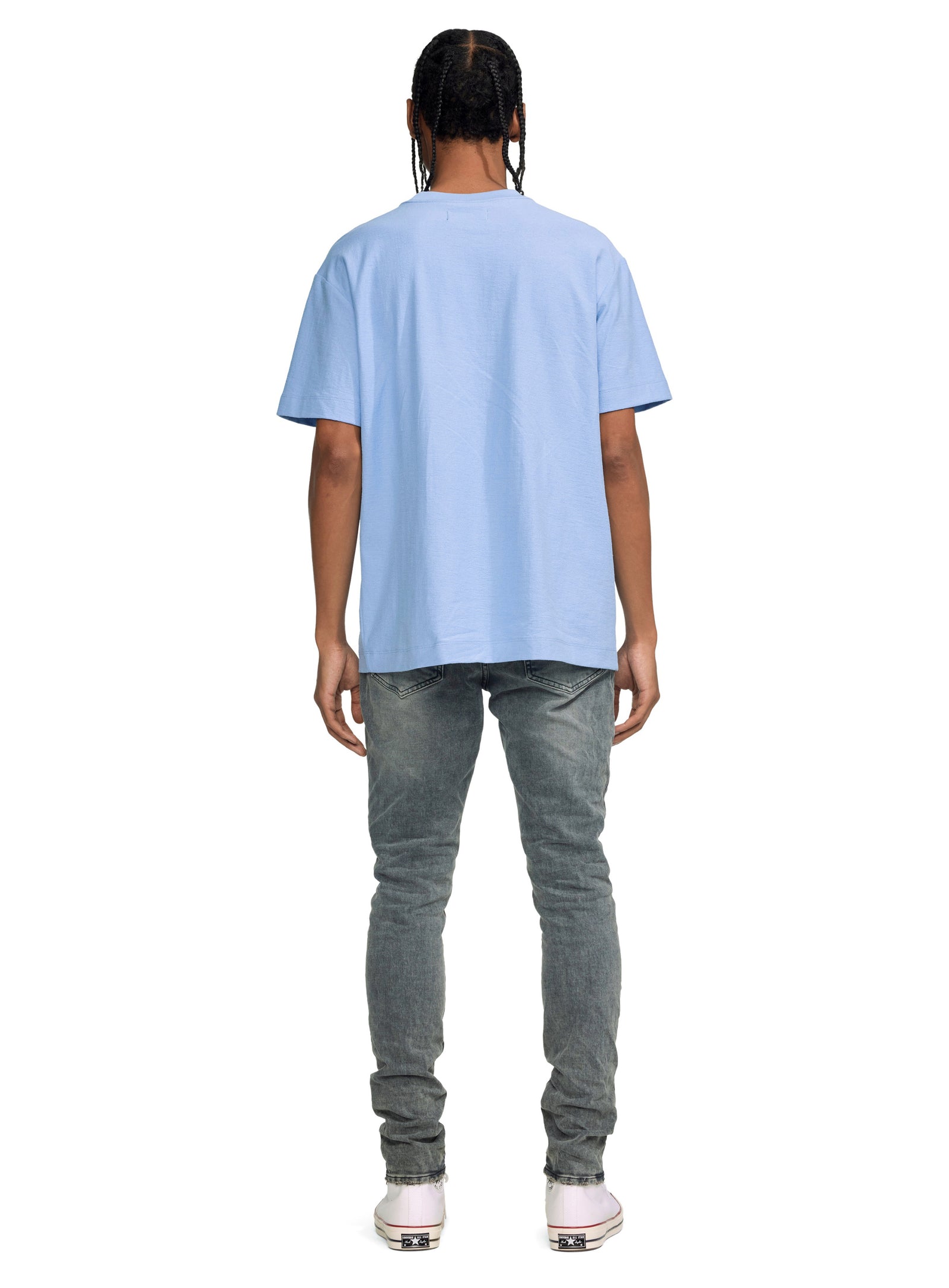 TEXTURED JERSEY SS TEE - BLUE
