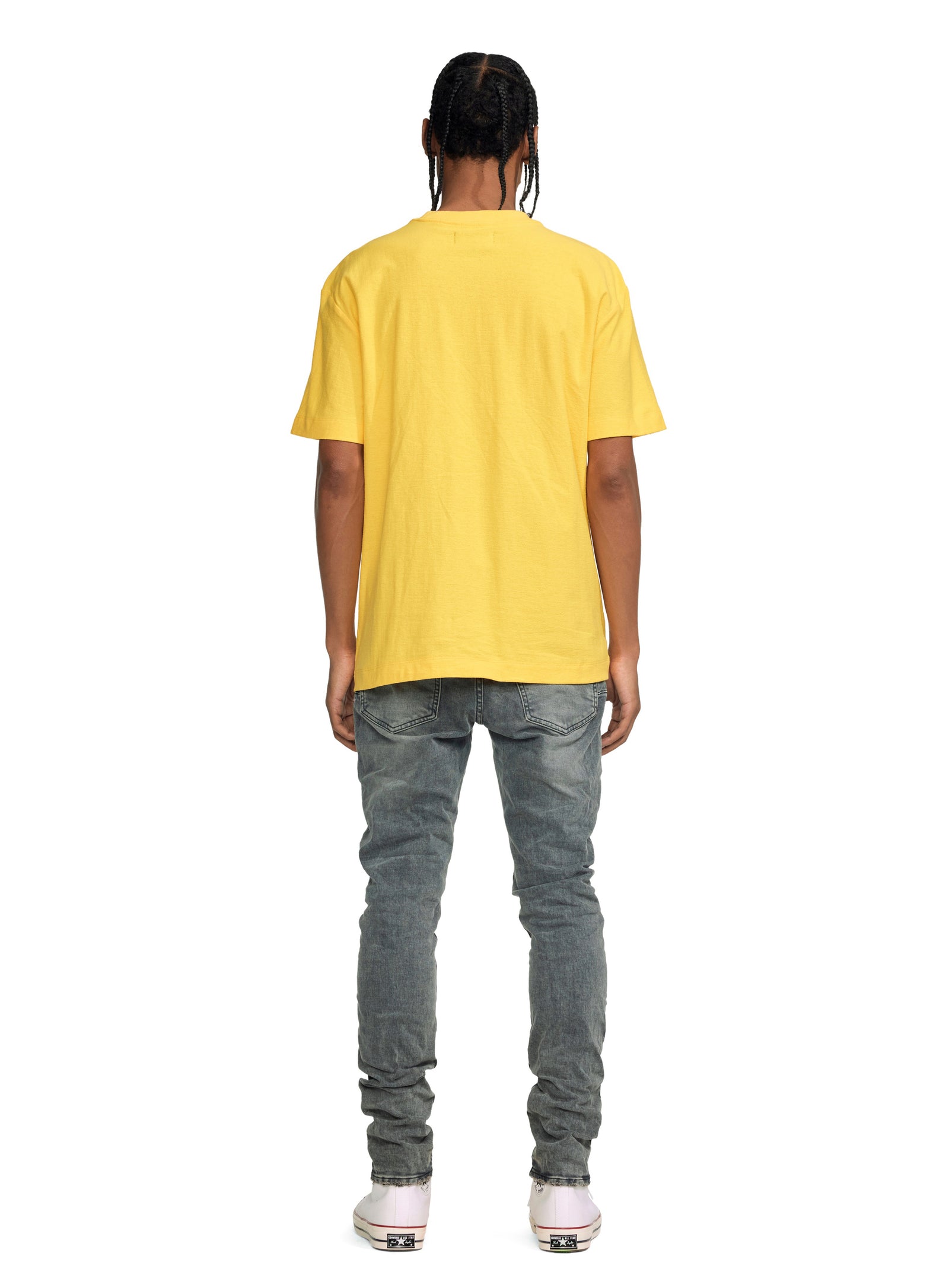 TEXTURED JERSEY SS TEE - YELLOW