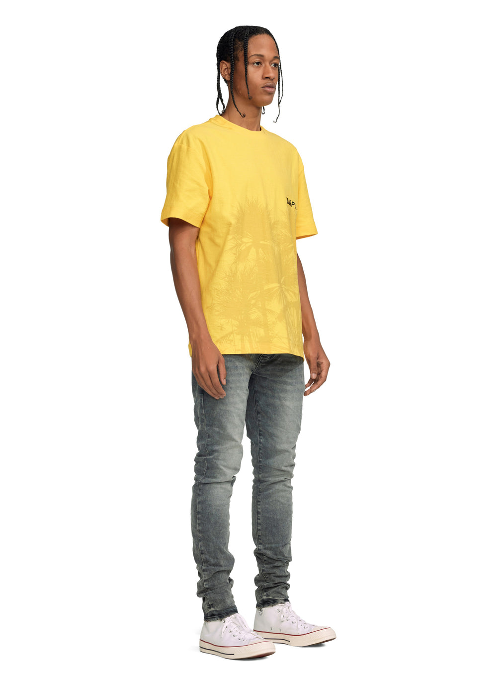 TEXTURED JERSEY SS TEE - YELLOW