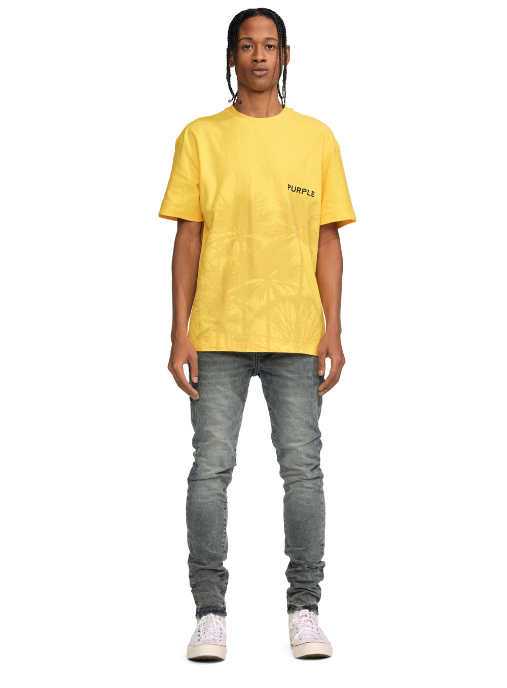 TEXTURED JERSEY SS TEE - YELLOW