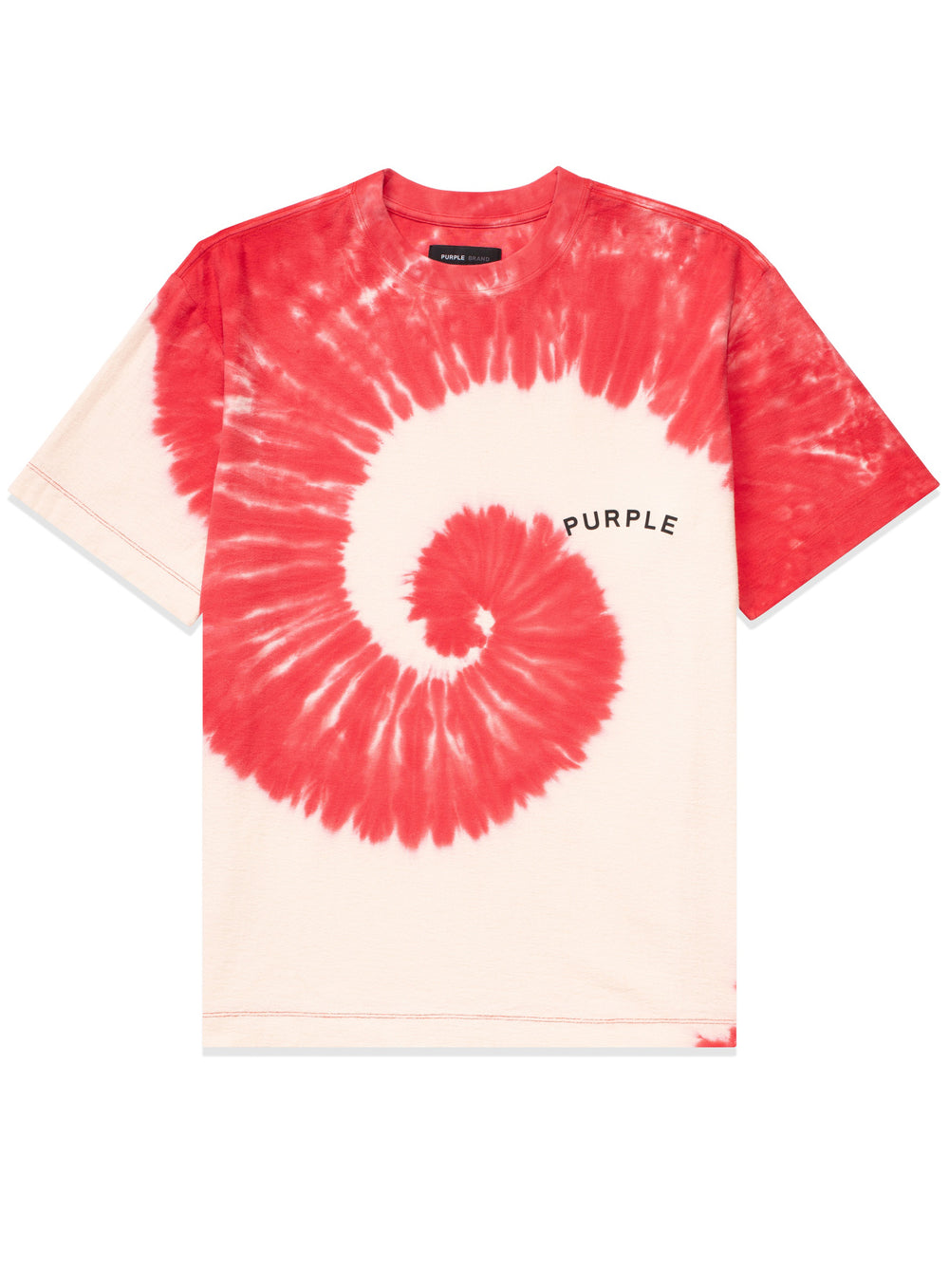 Purple Brand Textured Jersey SS Tee in red – view 1 of 3
