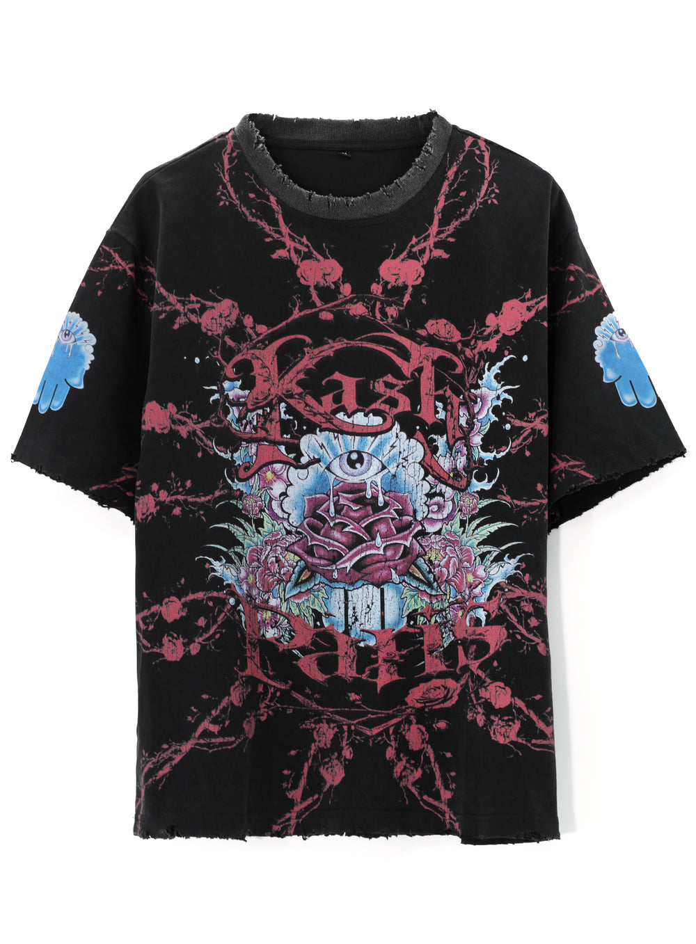 Kash Envenomed Rose Collection short sleeve graphic tee in black – view 1 of 4