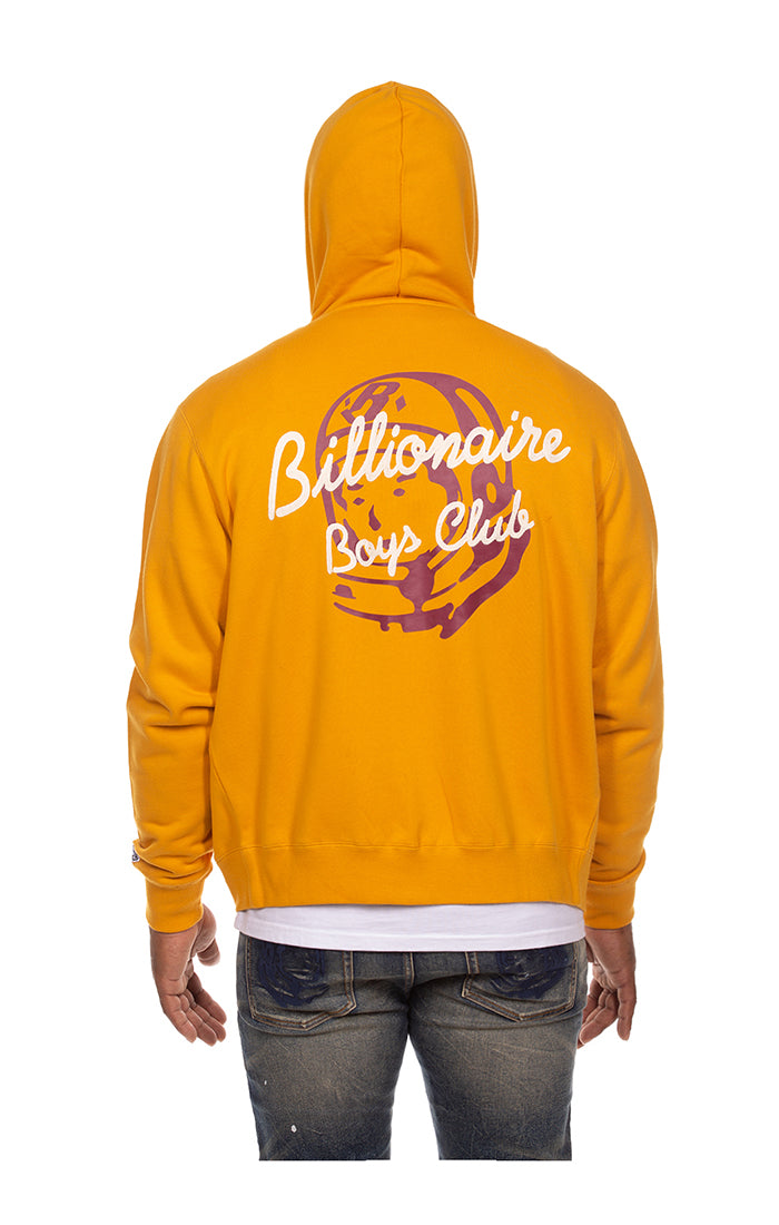 Billionaire Boys Club BB Zip Helmet Hoodie in golden yellow – view 2 of 2