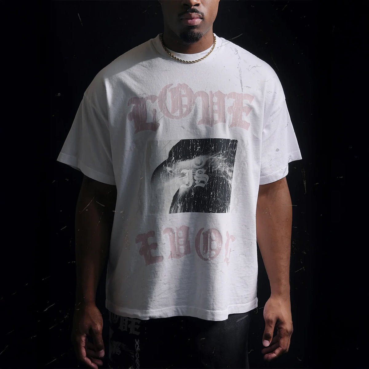 LOVE IS EVOL TEE- WHITE