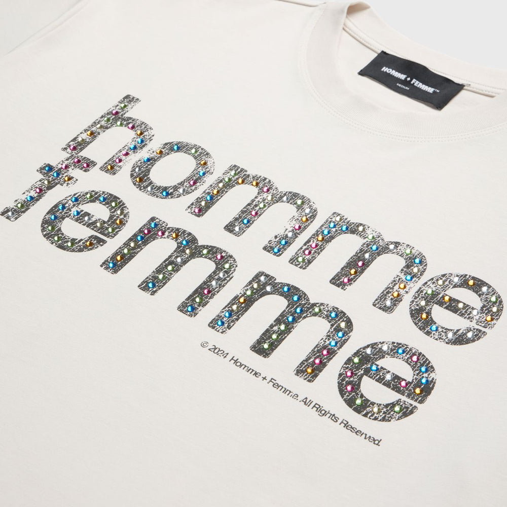 Homme + Femme Mardi Gras Cropped Tee - White – view 2 of 2