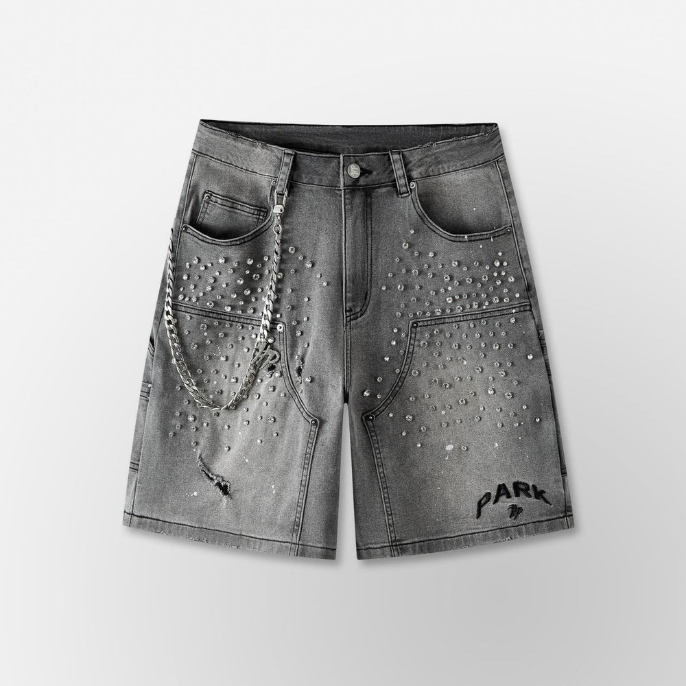 Hyde Park Double Knee Denim Work Shorts in black – view 1 of 2