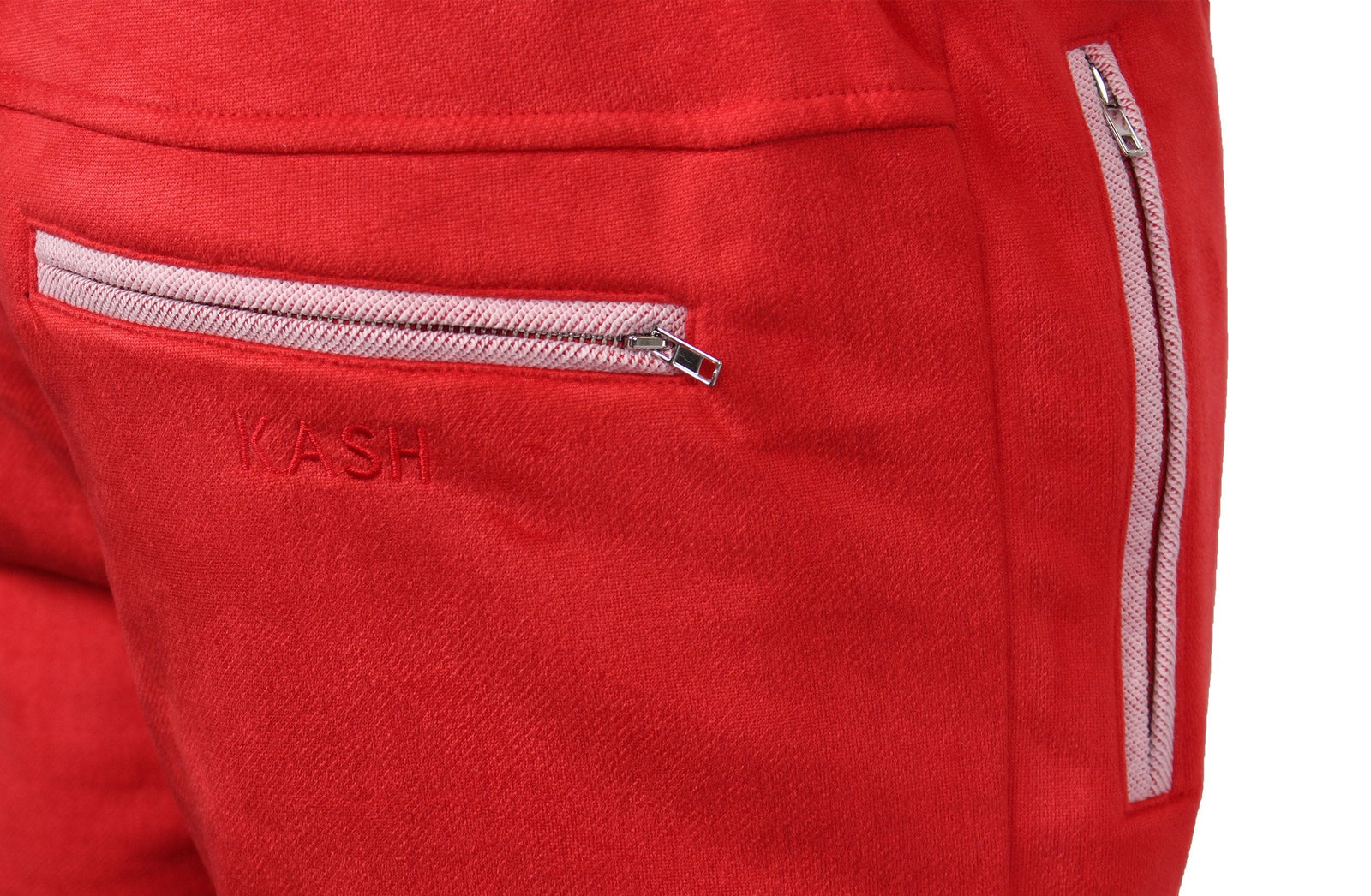 Kash Terry Suede Elongated Shorts with White Gold Accents – photo 4