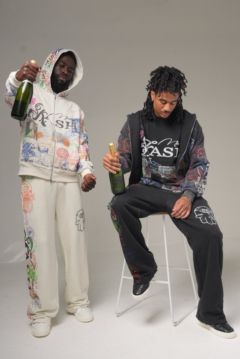 The Kash Passport Collection Luxury Double Zipper Hoodie with
