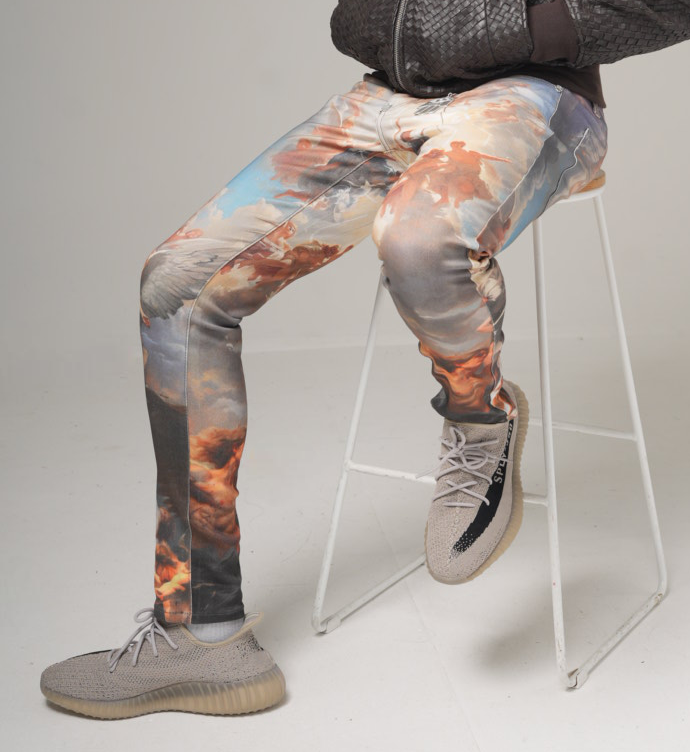 Kash Hamsa Angel skinny denim jeans in multi – view 4 of 7