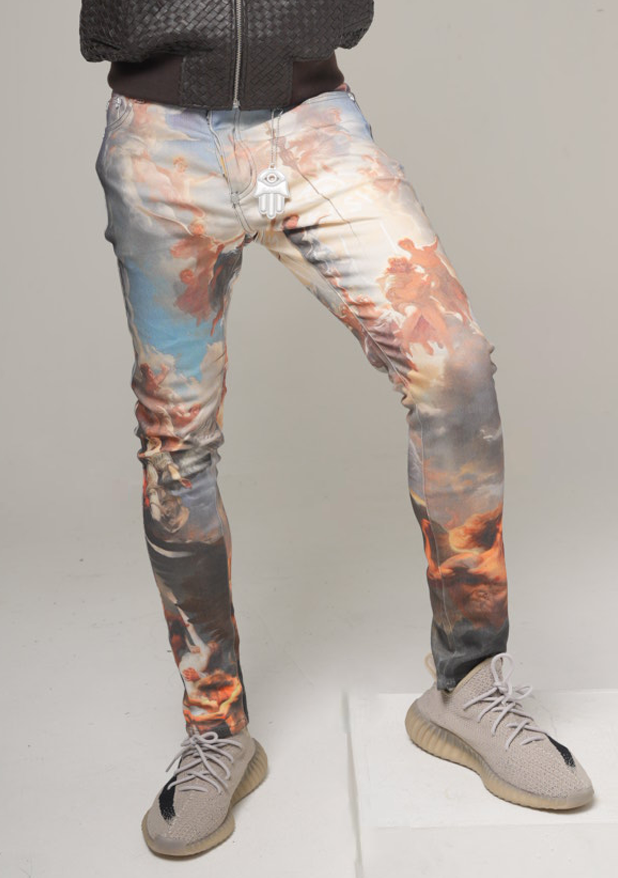 Kash Hamsa Angel skinny denim jeans in multi – view 5 of 7