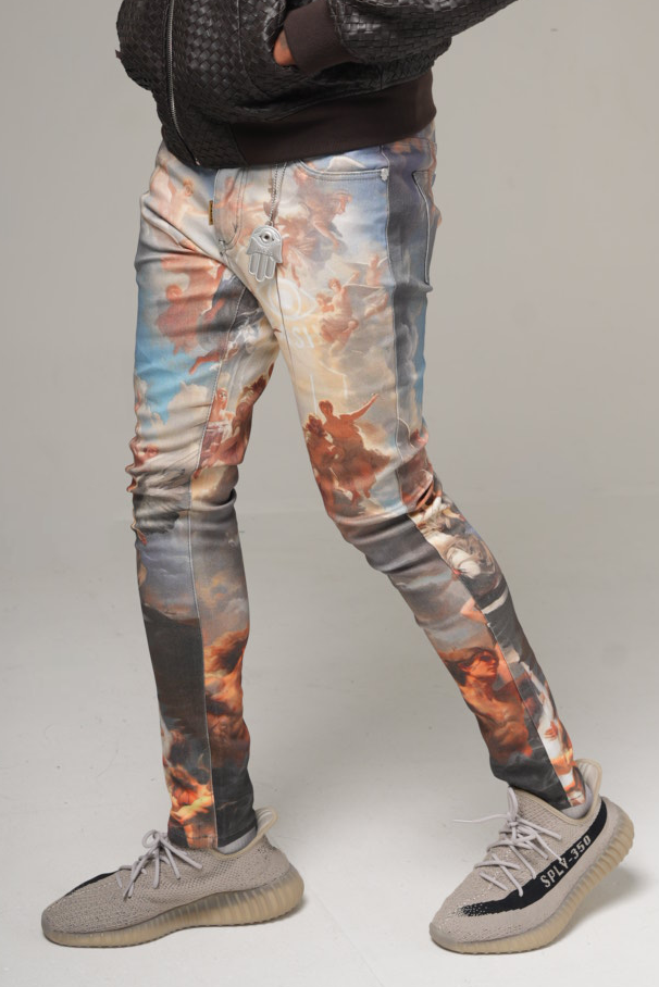 Kash Hamsa Angel skinny denim jeans in multi – view 6 of 7