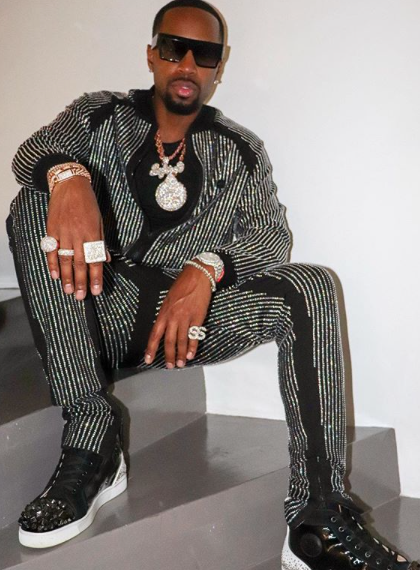 Kash Men's Diamond Pants in black and clear – view 2 of 7