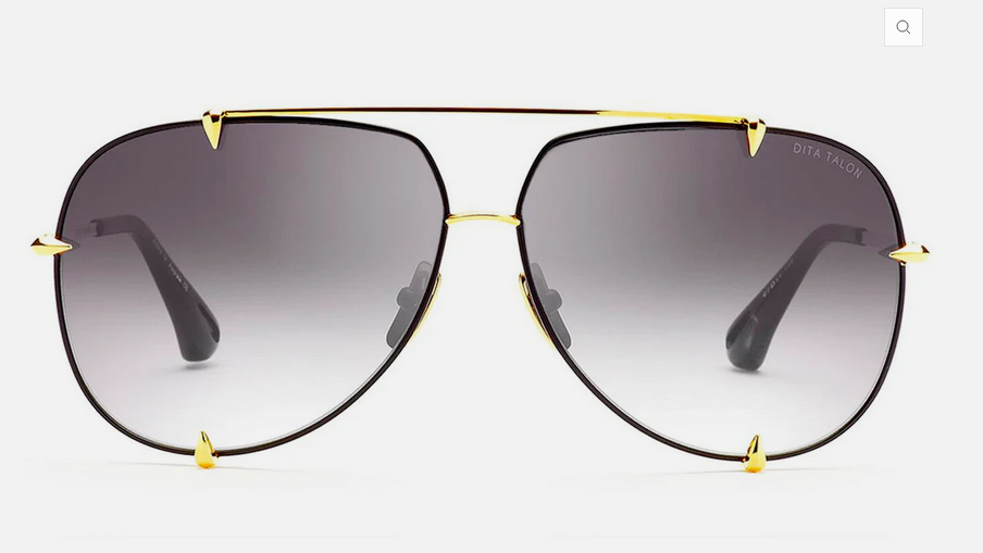 DITA Talon Sunglasses in satin black and 18K gold – view 1 of 2