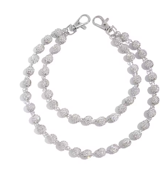 Wallet Sphere 2Row Chains - Silver