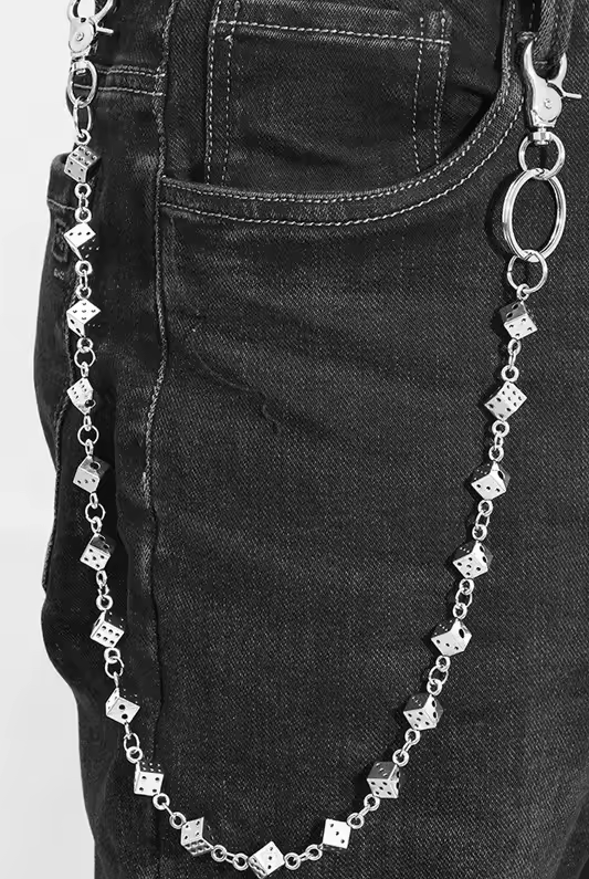 Wallet Dice waist chain - Silver