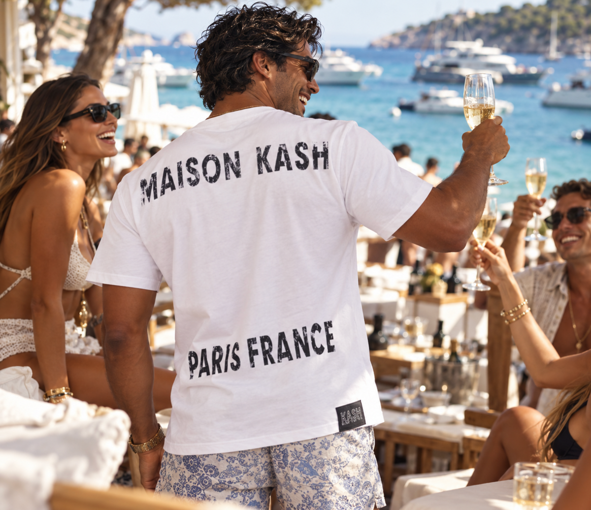 Maison Kash Logo Tee – White