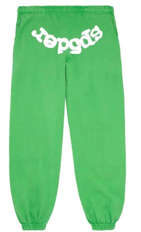 Sp5der Slime Green Sweatpants in lime green – view 1 of 2