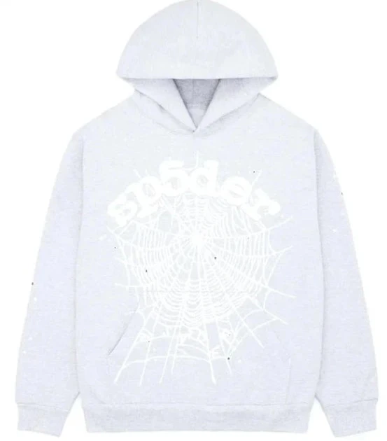 SP5DER OG WEB HOODIE - LIGHT GREY