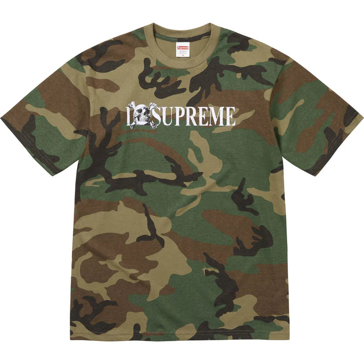 Skull Tee - Woodland Camo