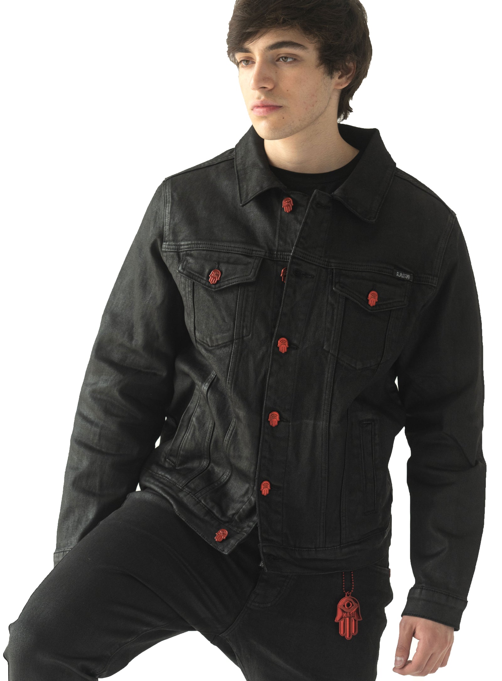 Kash Black Wax Jacket in black – view 2 of 10