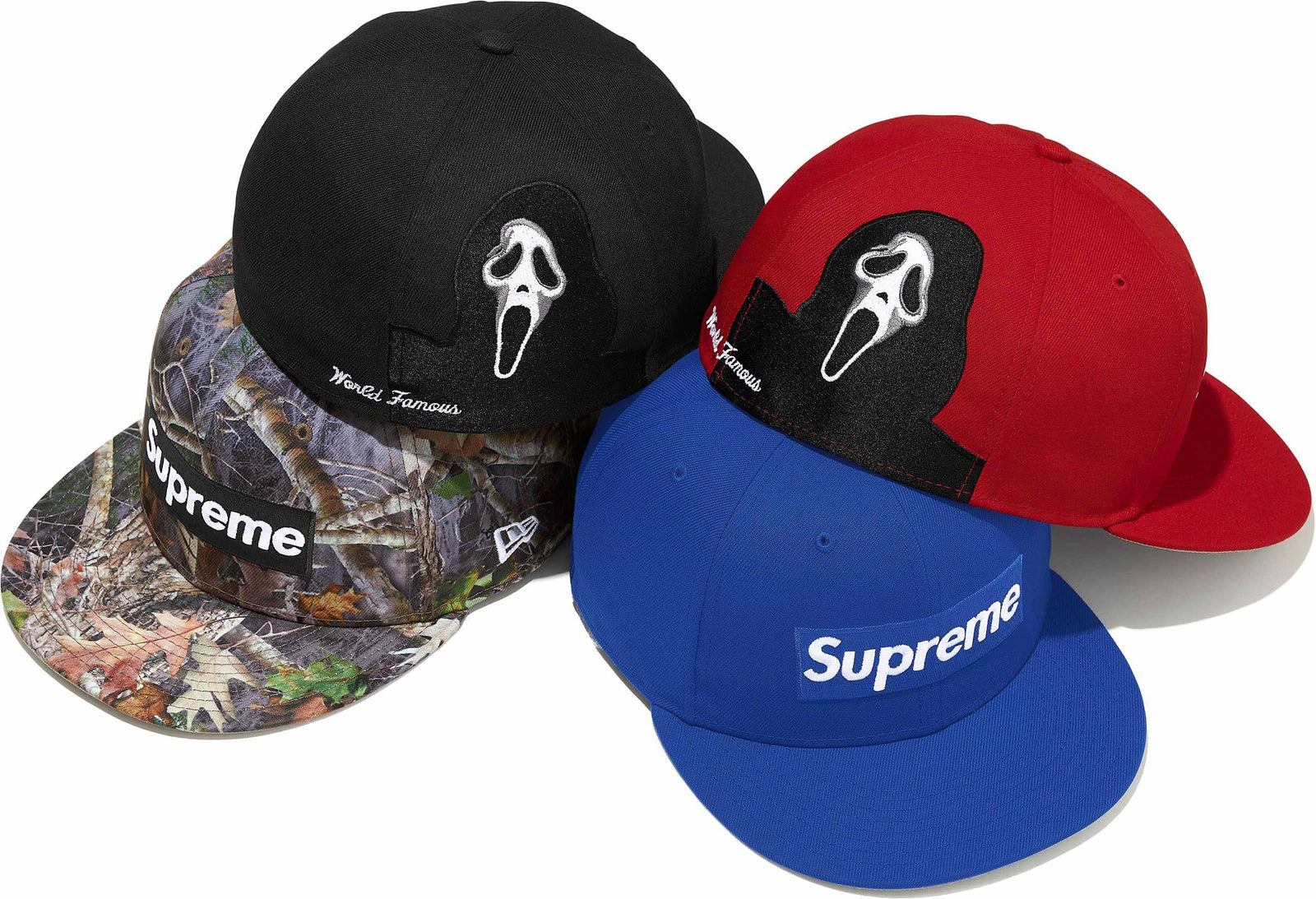 Supreme Ghostface Box Logo New Era cap - all colorways including red