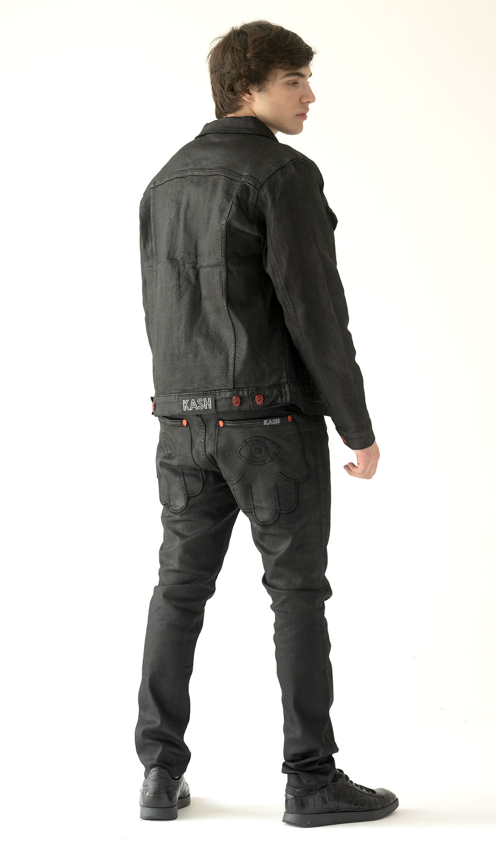 Kash Black Wax Jacket in black – view 10 of 10