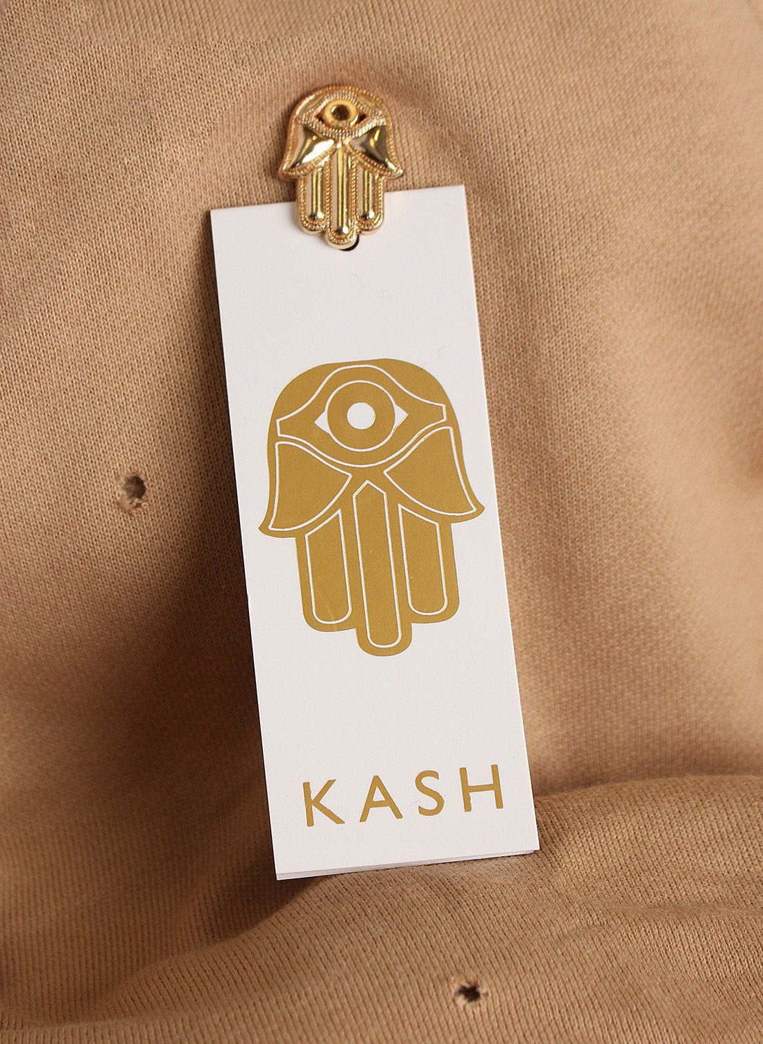 Kash Men's Elongated Bullet Hole Tunic in cream – view 3 of 3