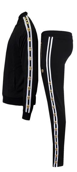 Kash Men's Icon Track Pants with Hamsa in black – view 3 of 11