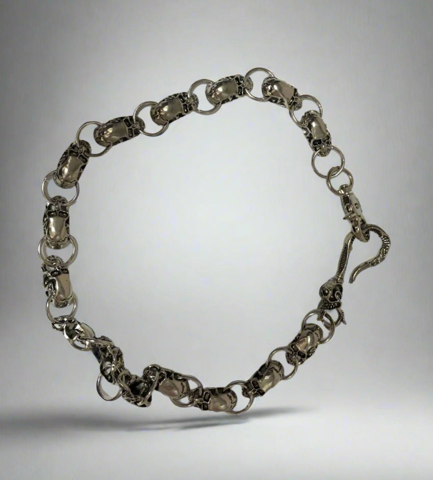 Heavy waist wallet chain in silver – view 1 of 2