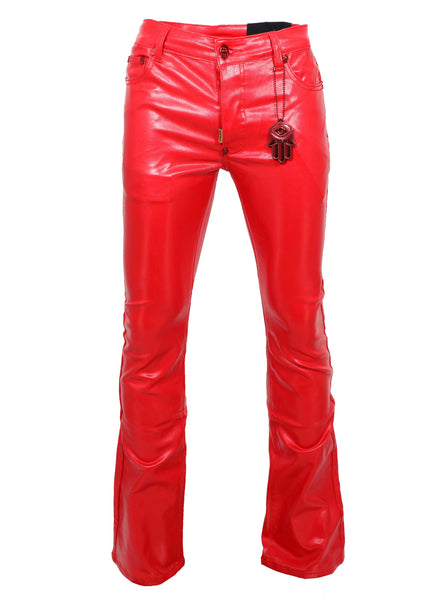 その他ブランド / PHTMNE/ストレートパンツ/28/レザー/RED KASH Hamsa Faux Leather stacked - Red - PureAtlanta.com