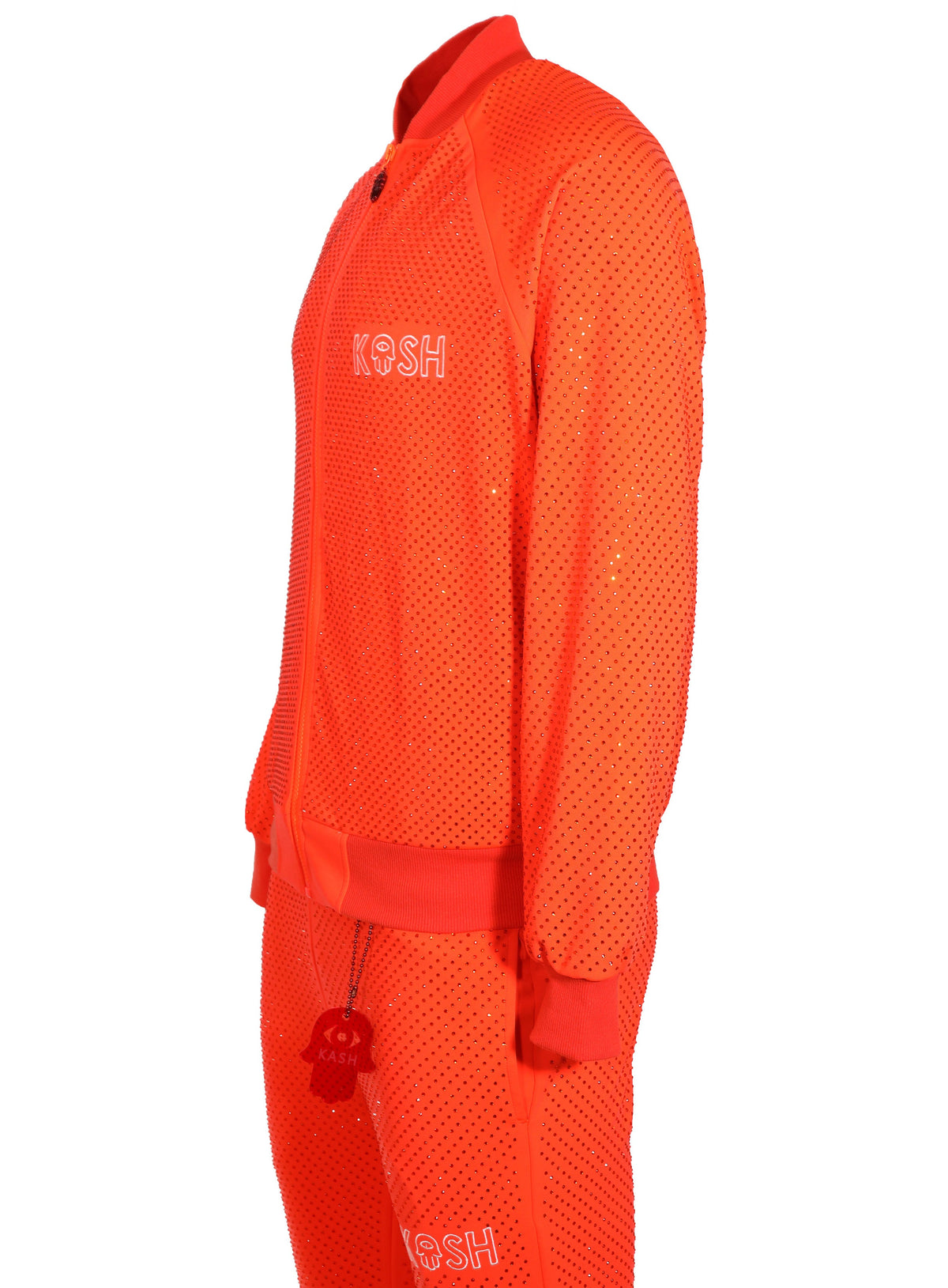 KASH ALL OVER DIAMOND TRACK JACKET - ORANGE